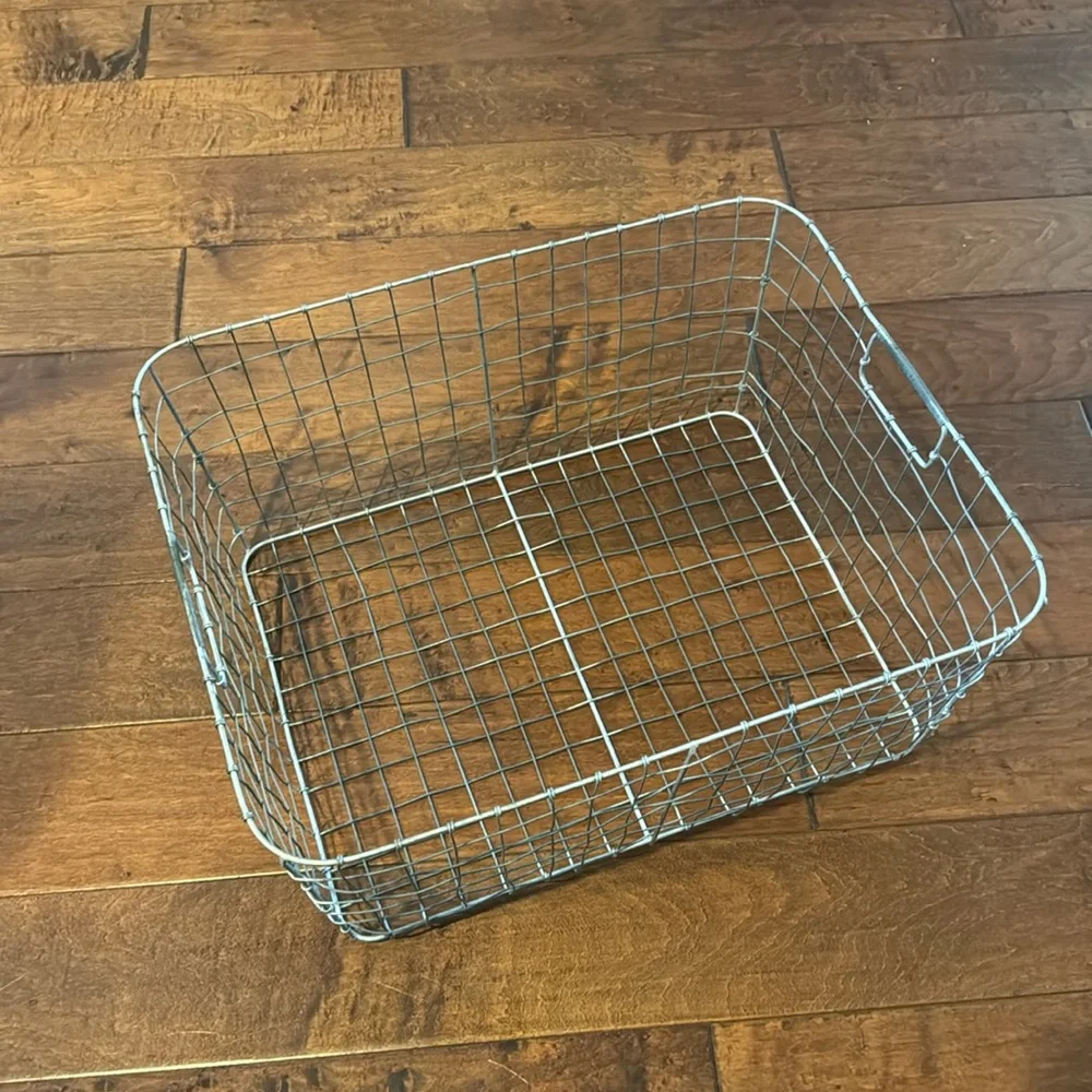 West Elm Decorative Wire Basket